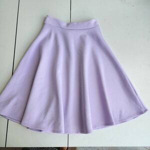 Eimin Womens Stretch Elastic Waist Flare A-Line Skirt Purple Lilac Sz M